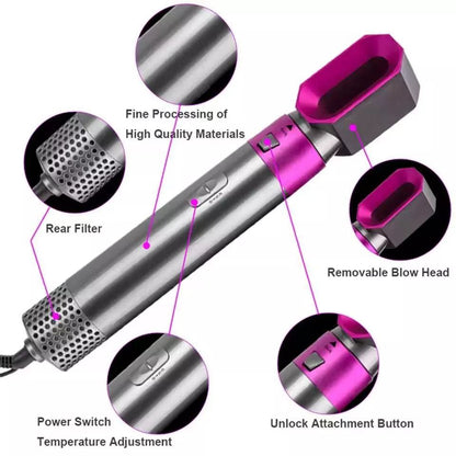 💨 Zeynab™ Air Styler 5 en 1 – Séchage, Lissage & Brillance en Un Seul Geste