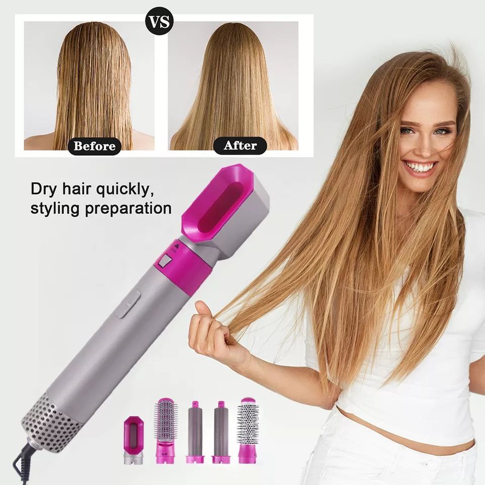 💨 Zeynab™ Air Styler 5 en 1 – Séchage, Lissage & Brillance en Un Seul Geste